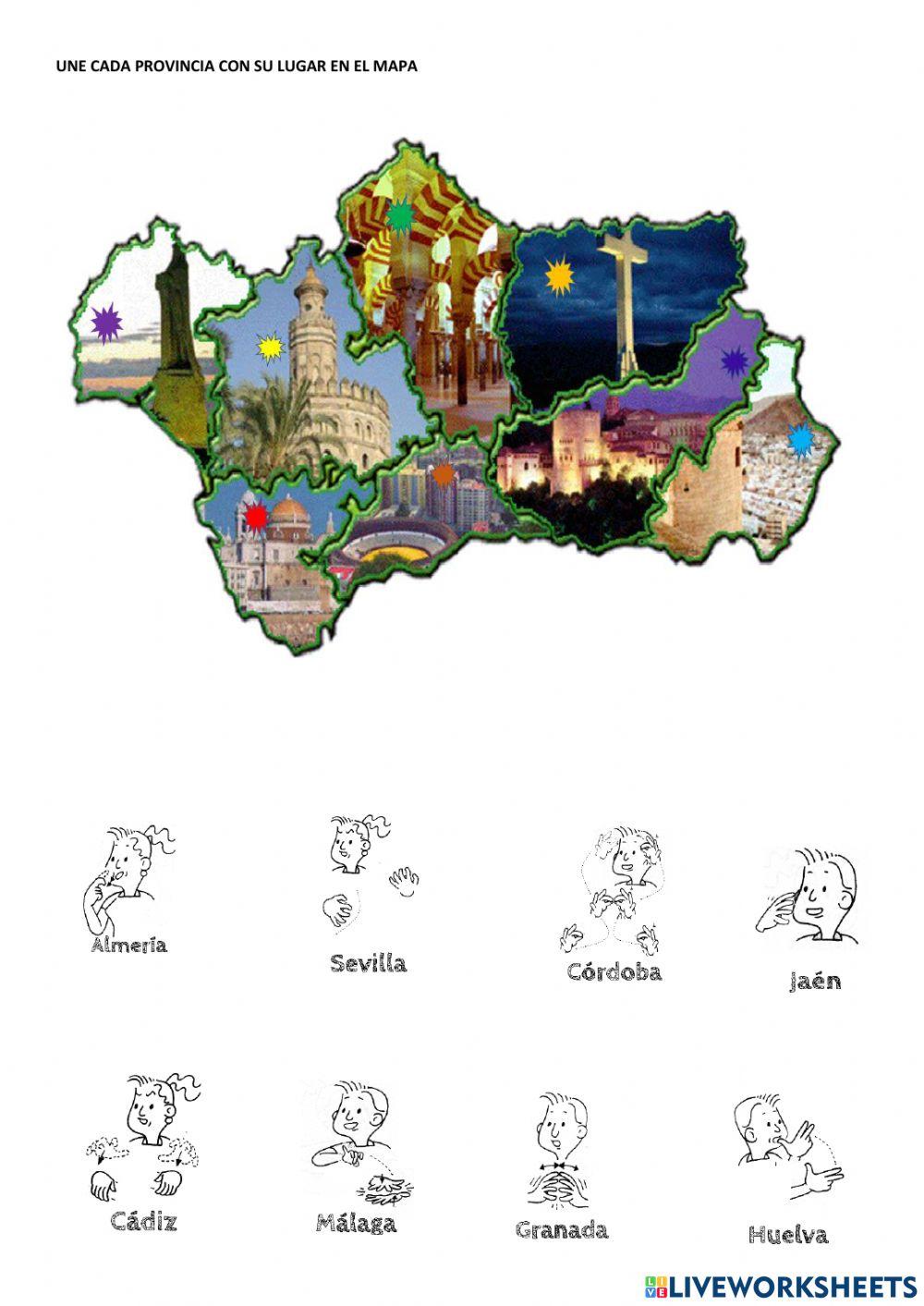 Provincias de andalucía en lse