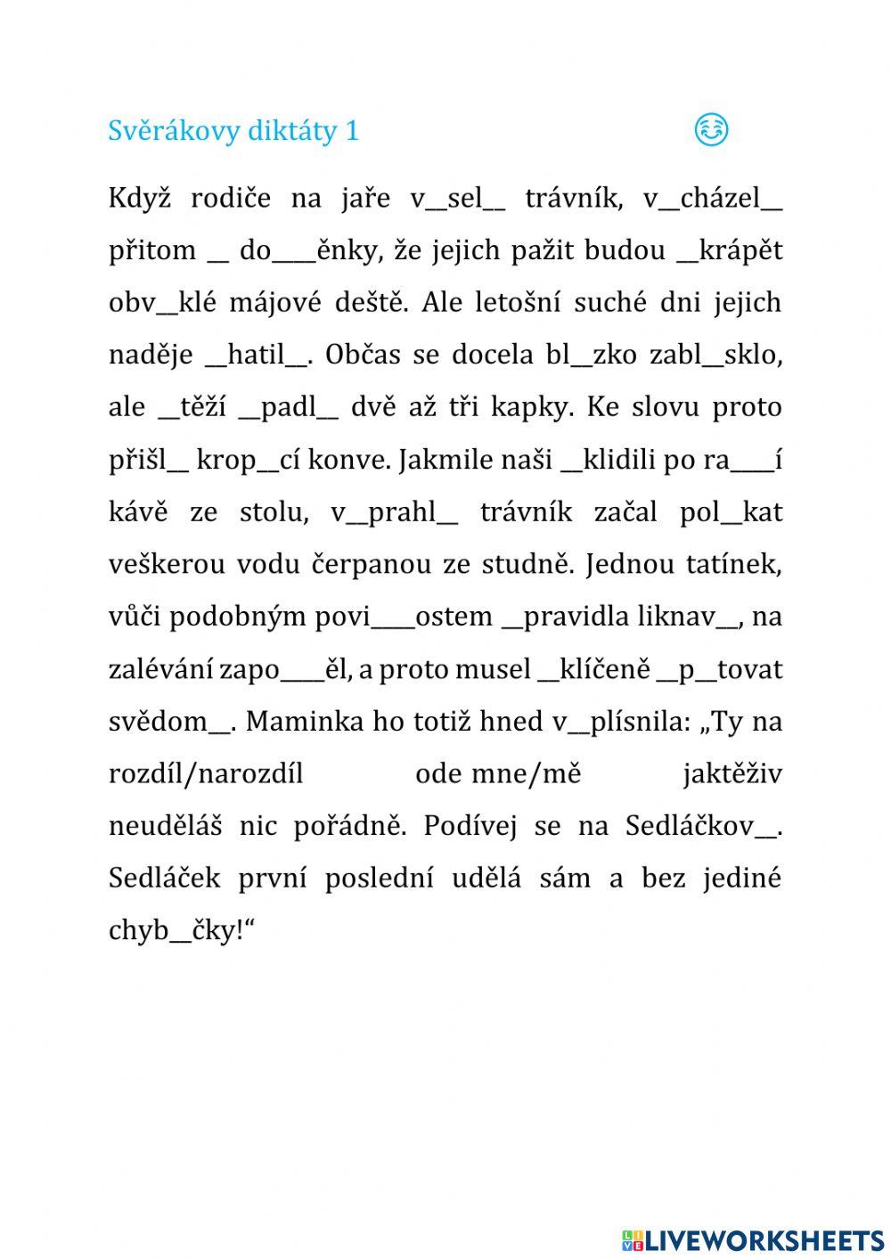 Svěrákovy diktáty 1