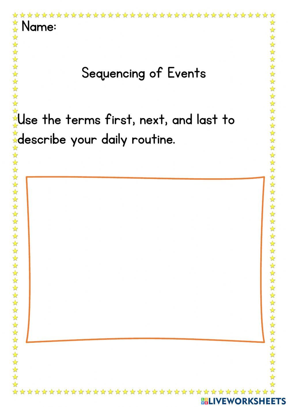 Sequencing of Events Practice