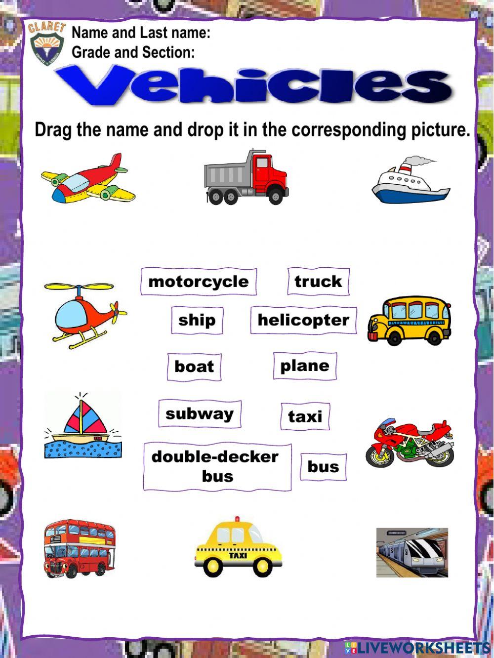 3rd. grade. Vocabulary Unit 7. Prac. Act.