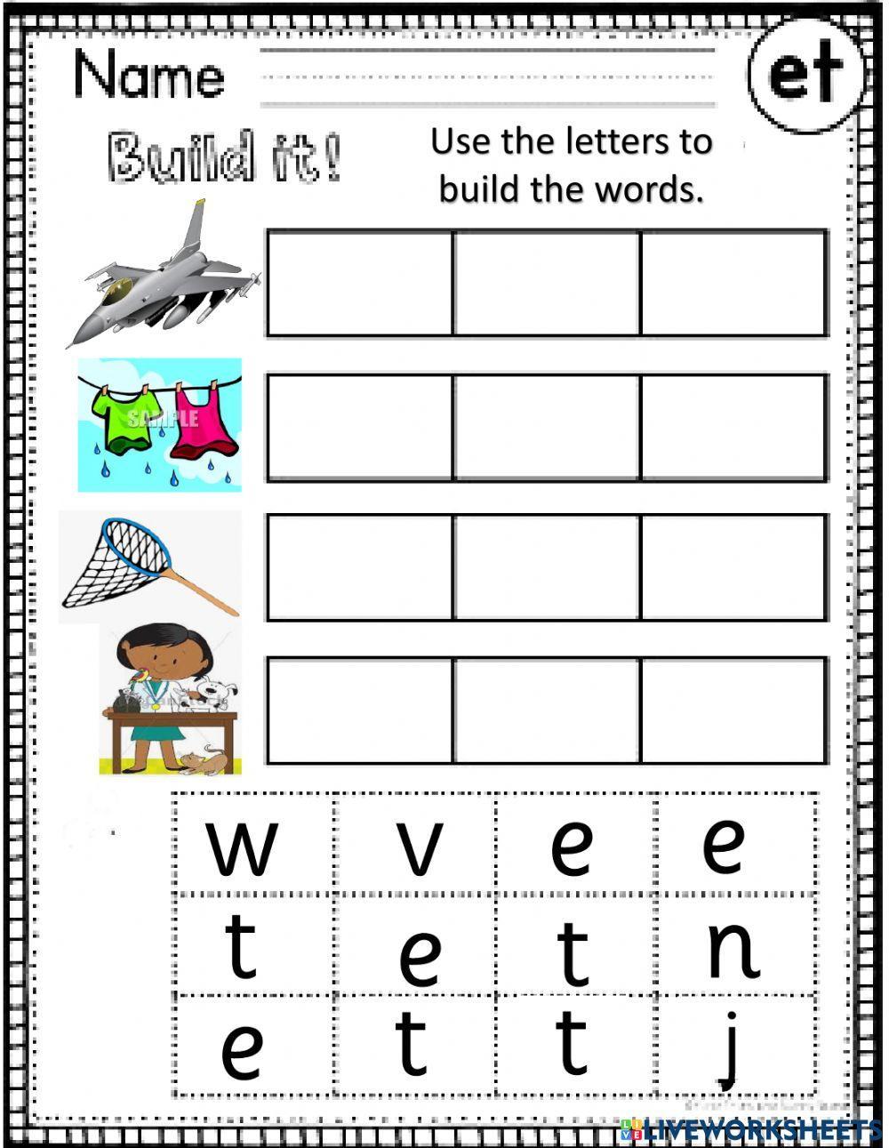 -et word family words 3