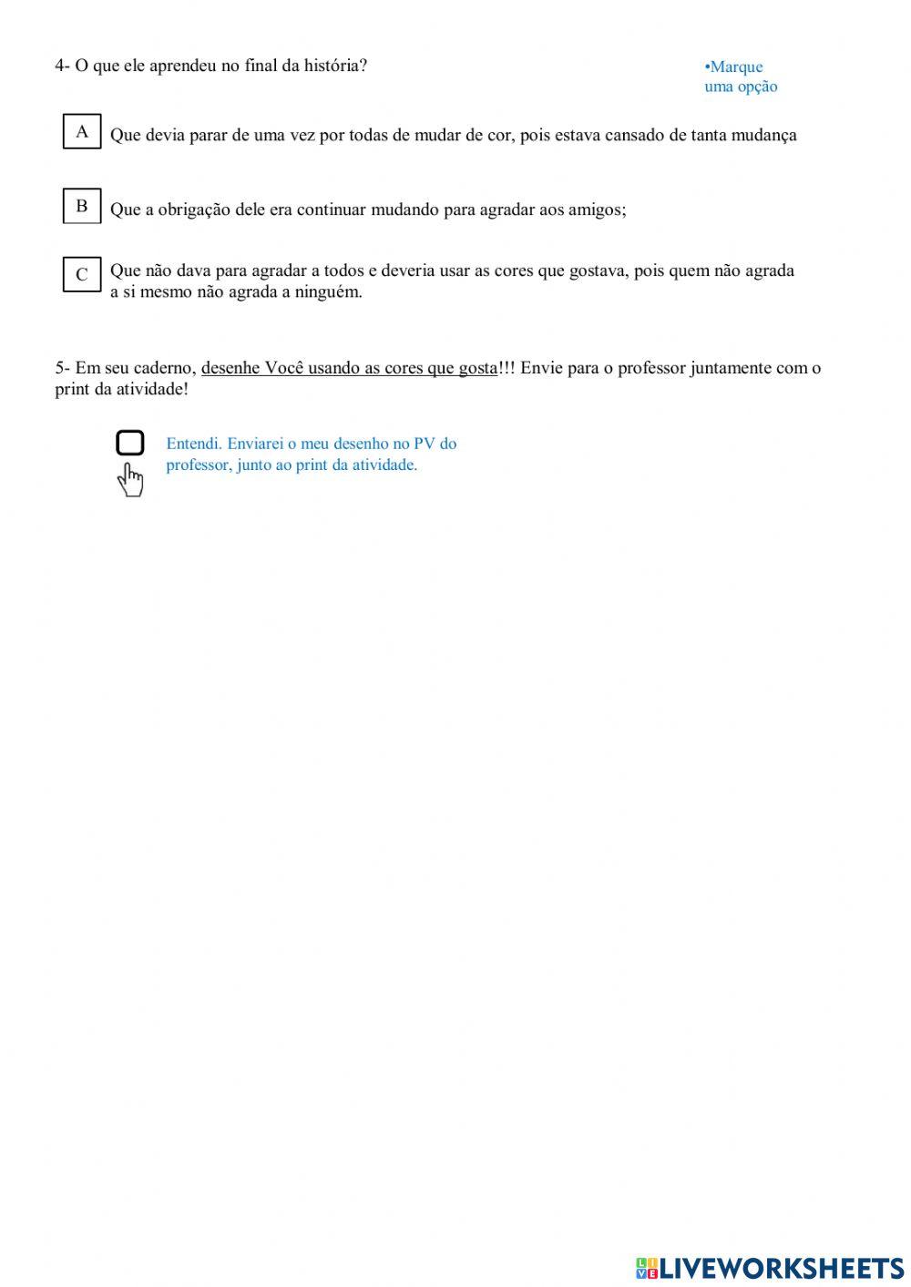 artes - 5° ano A - semana 2 - Liceu