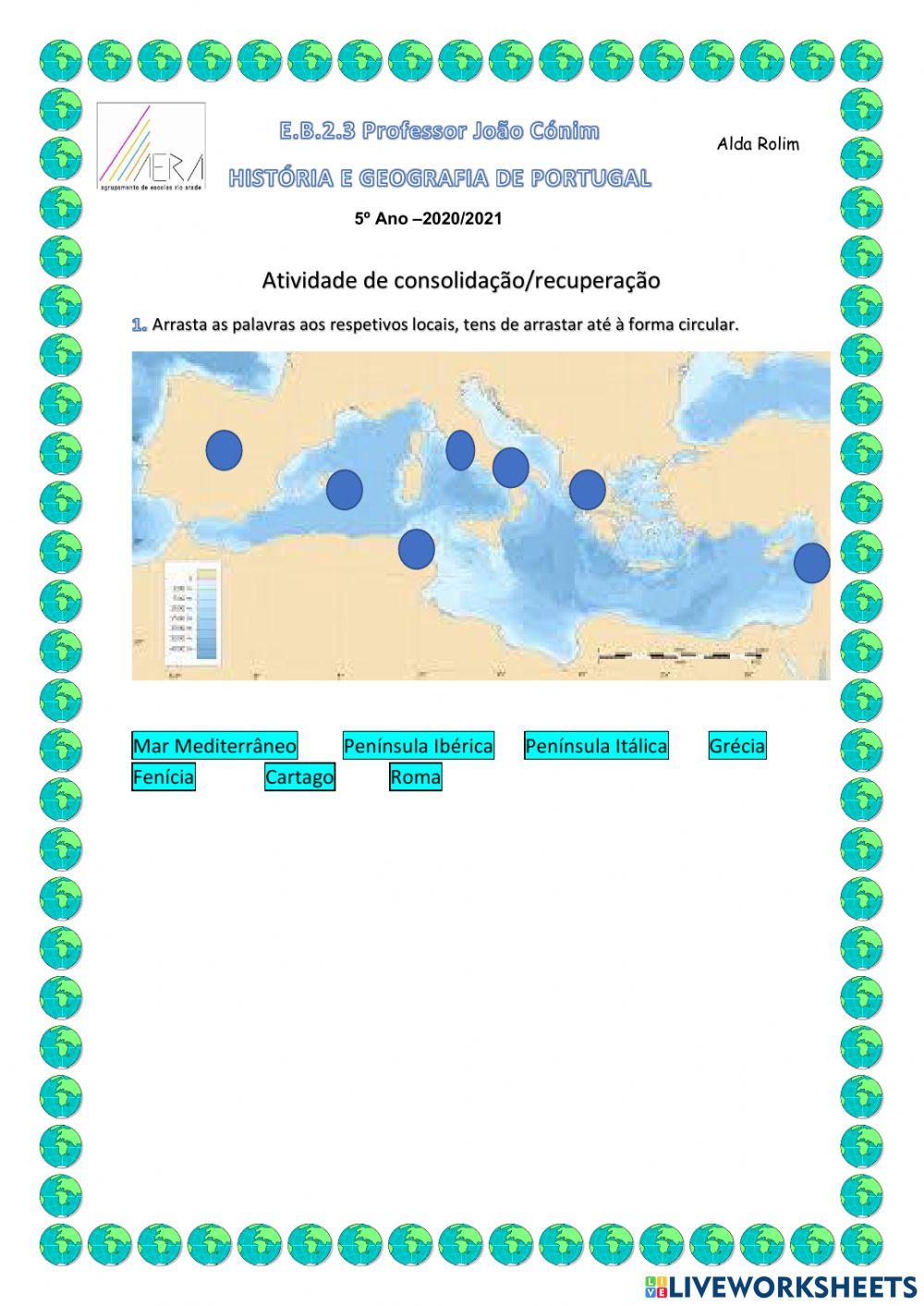 Locais a localizar até Império Romano