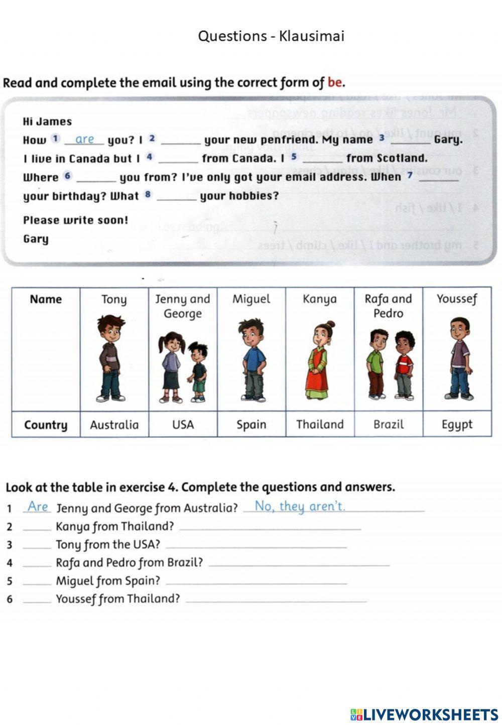 Practica ingles Kids A1 Module 2 online exercise for