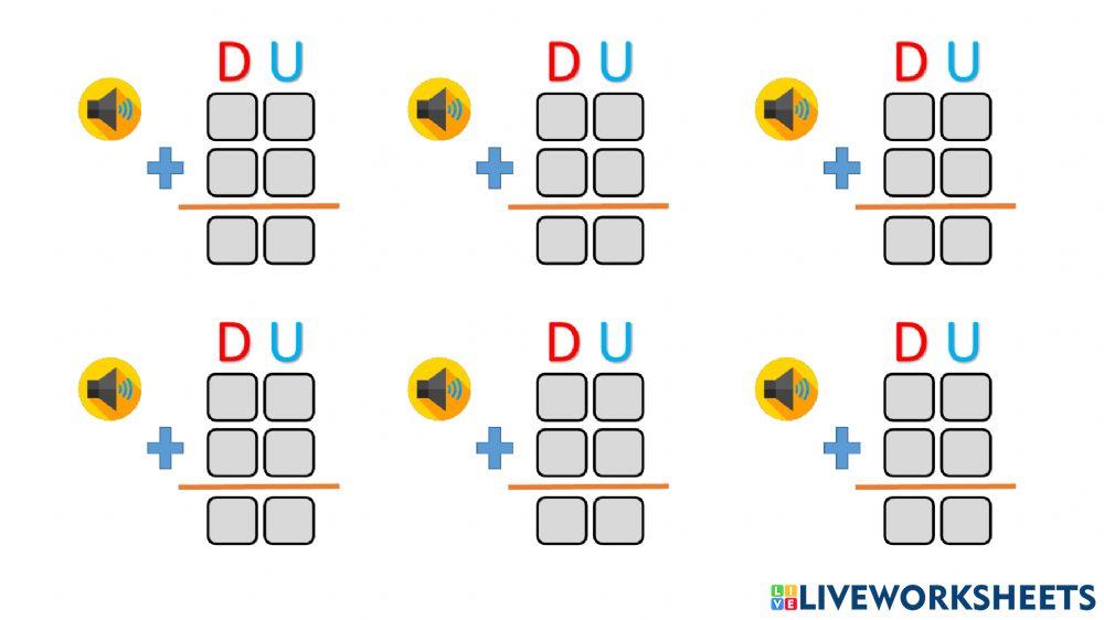 Dictado de sumas verticales