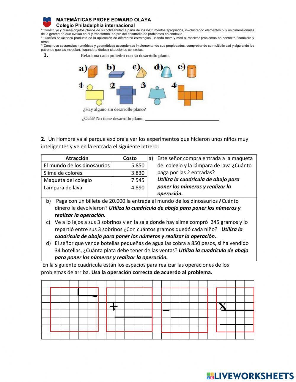 Punto de control segundo periodo