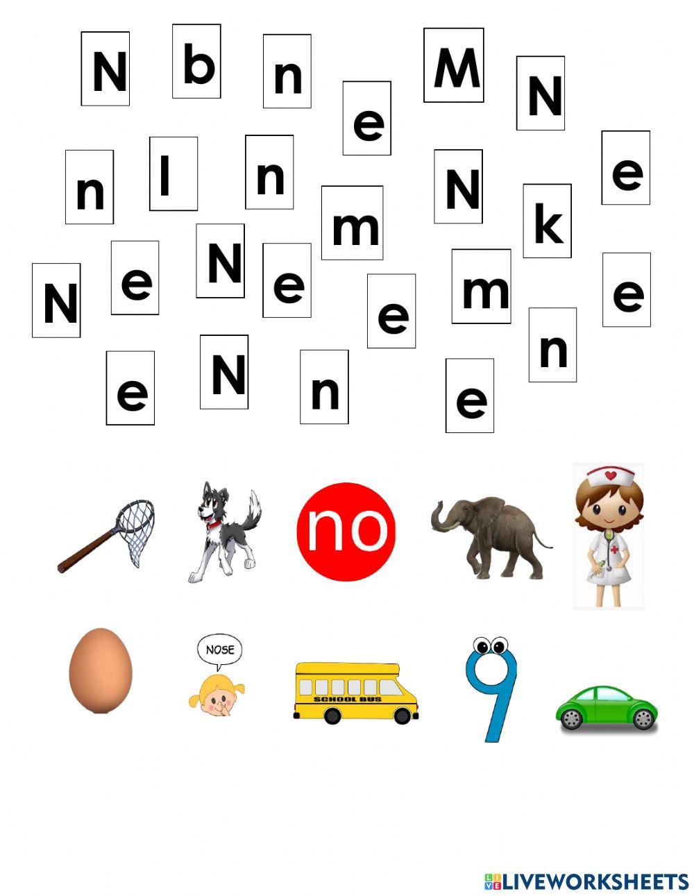 Letters revision online activity for kg live worksheets