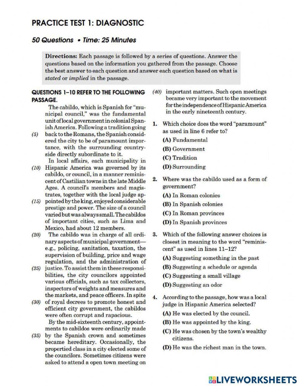 Toefl reading practice test 1