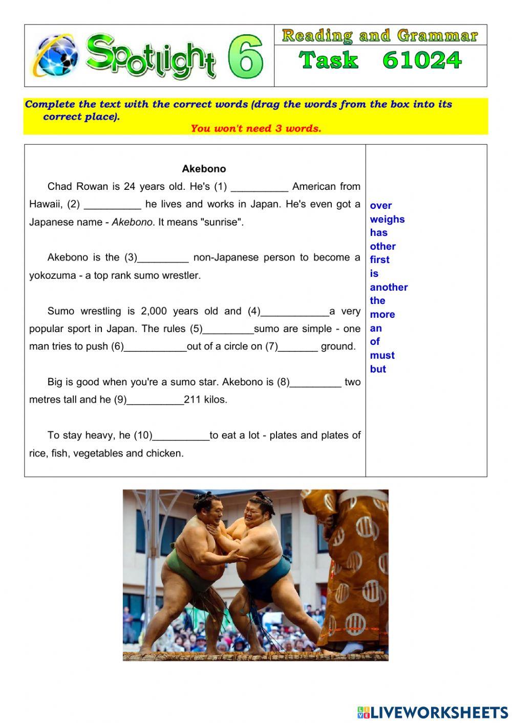 Spotlight 6 Task 61024