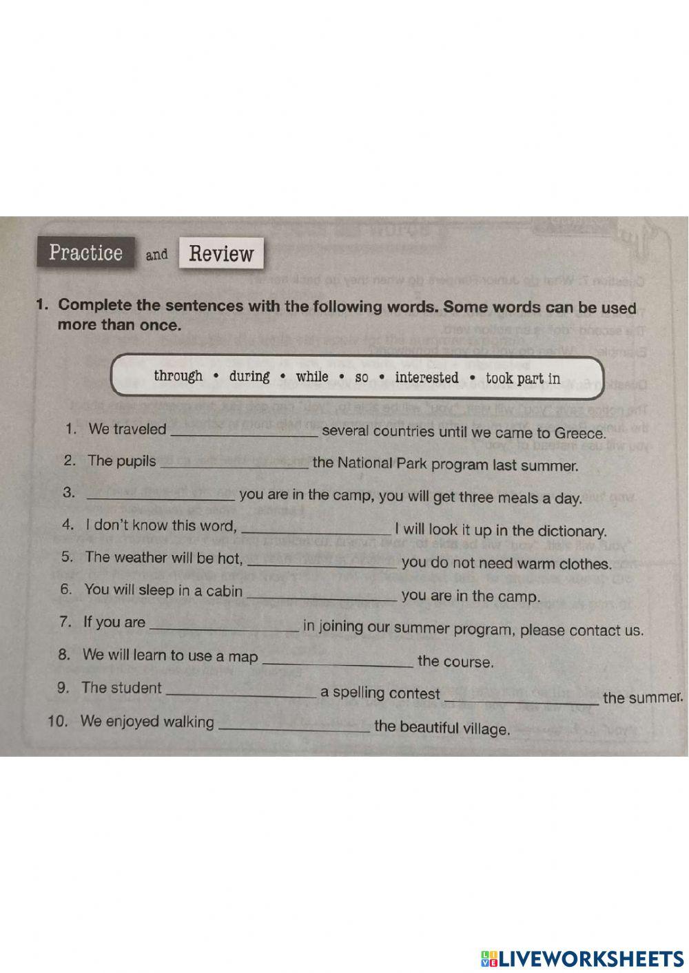 Volunteering at a Park: A Notice Voc. Review 1