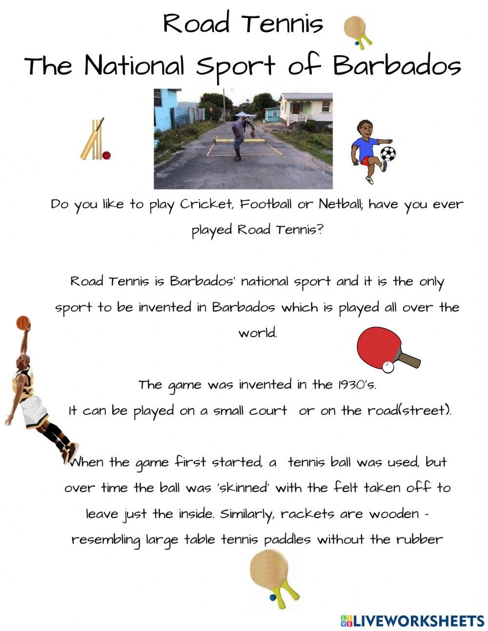 Road Tennis -The National Game of Barbados