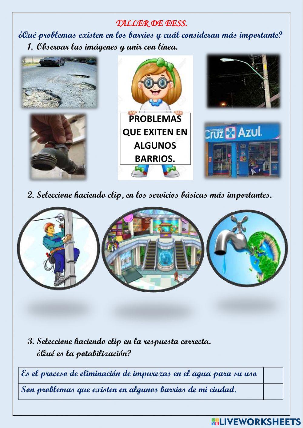 TALLER DE EESS. ¿Qué problemas existen en los barrios y cuál consideran más importante?