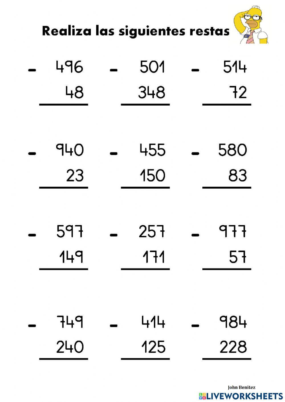 Sustracciones