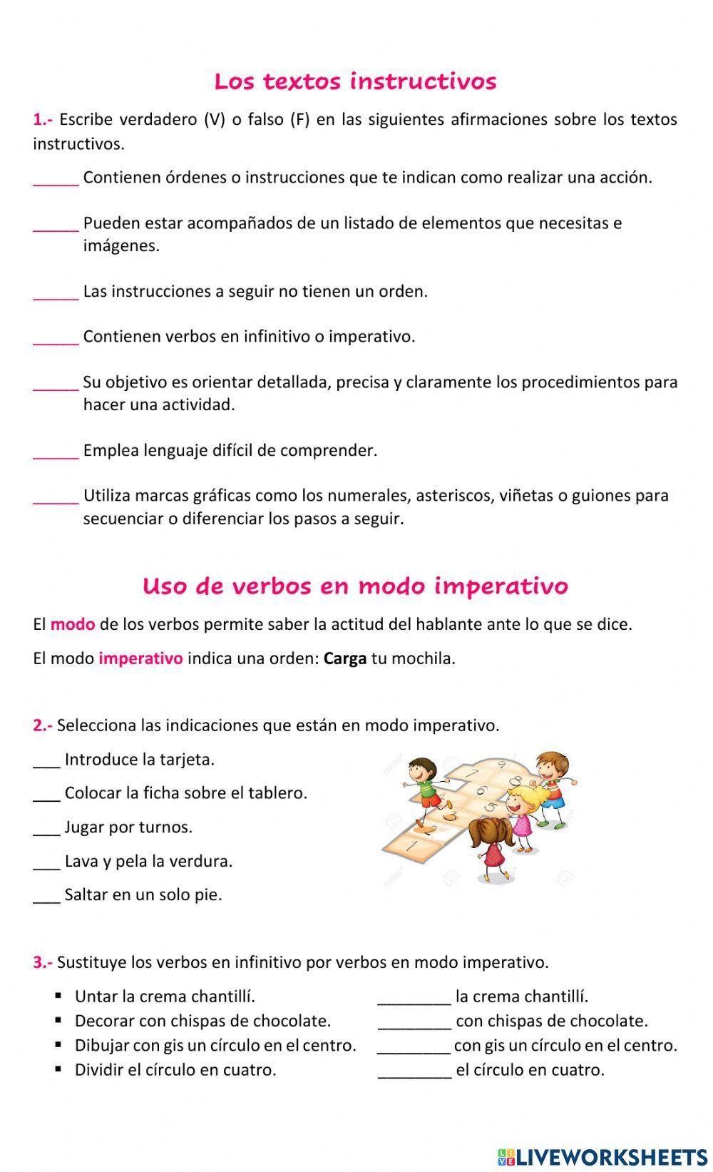 Los textos instructivos