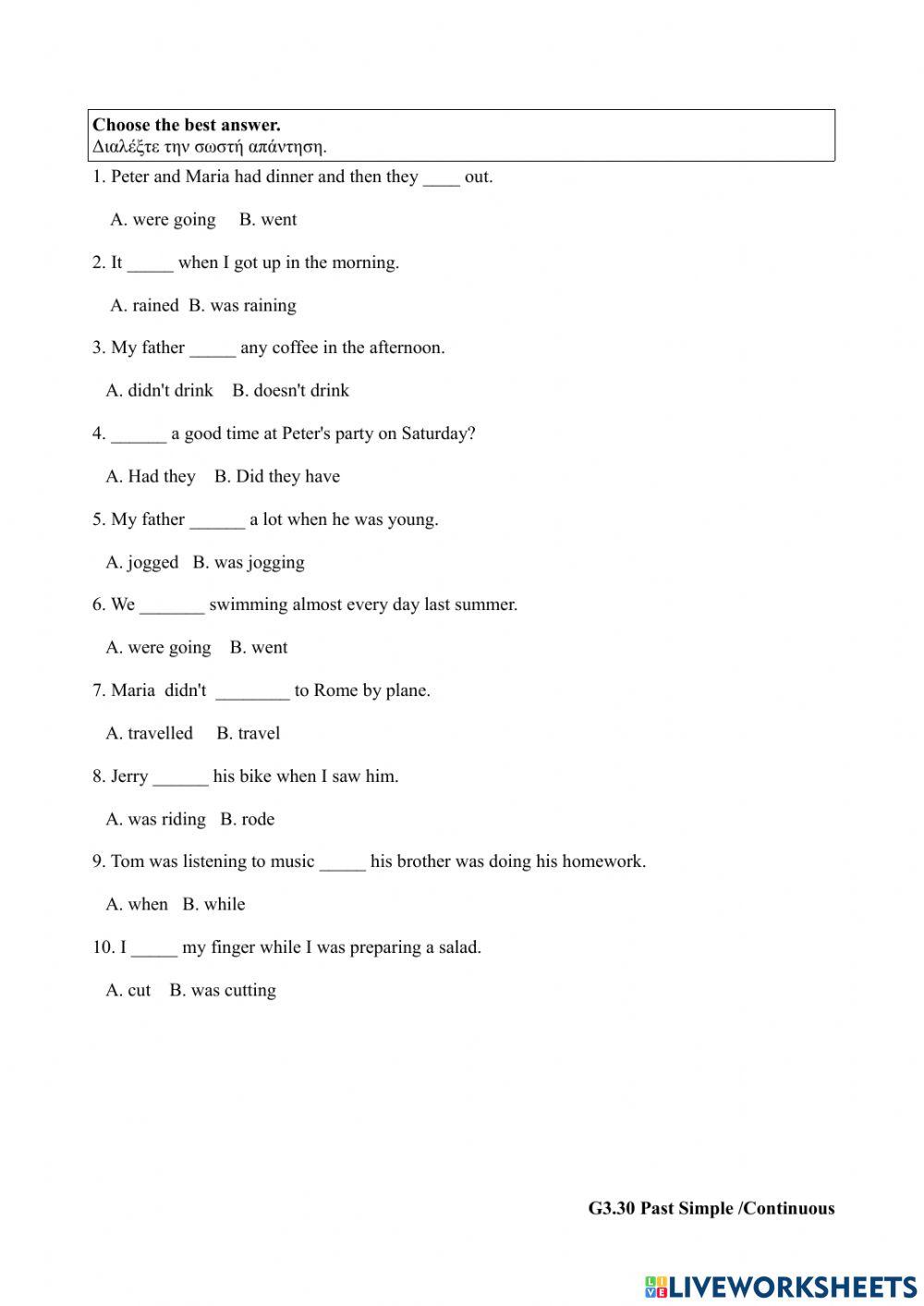 Csenior Worksheet 30