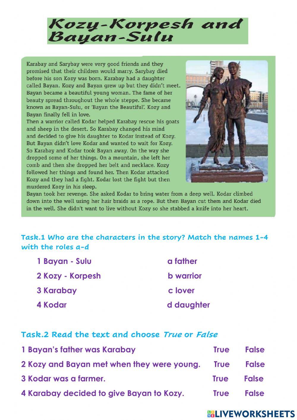 Kozy -Korpesh and Bayan- Sulu