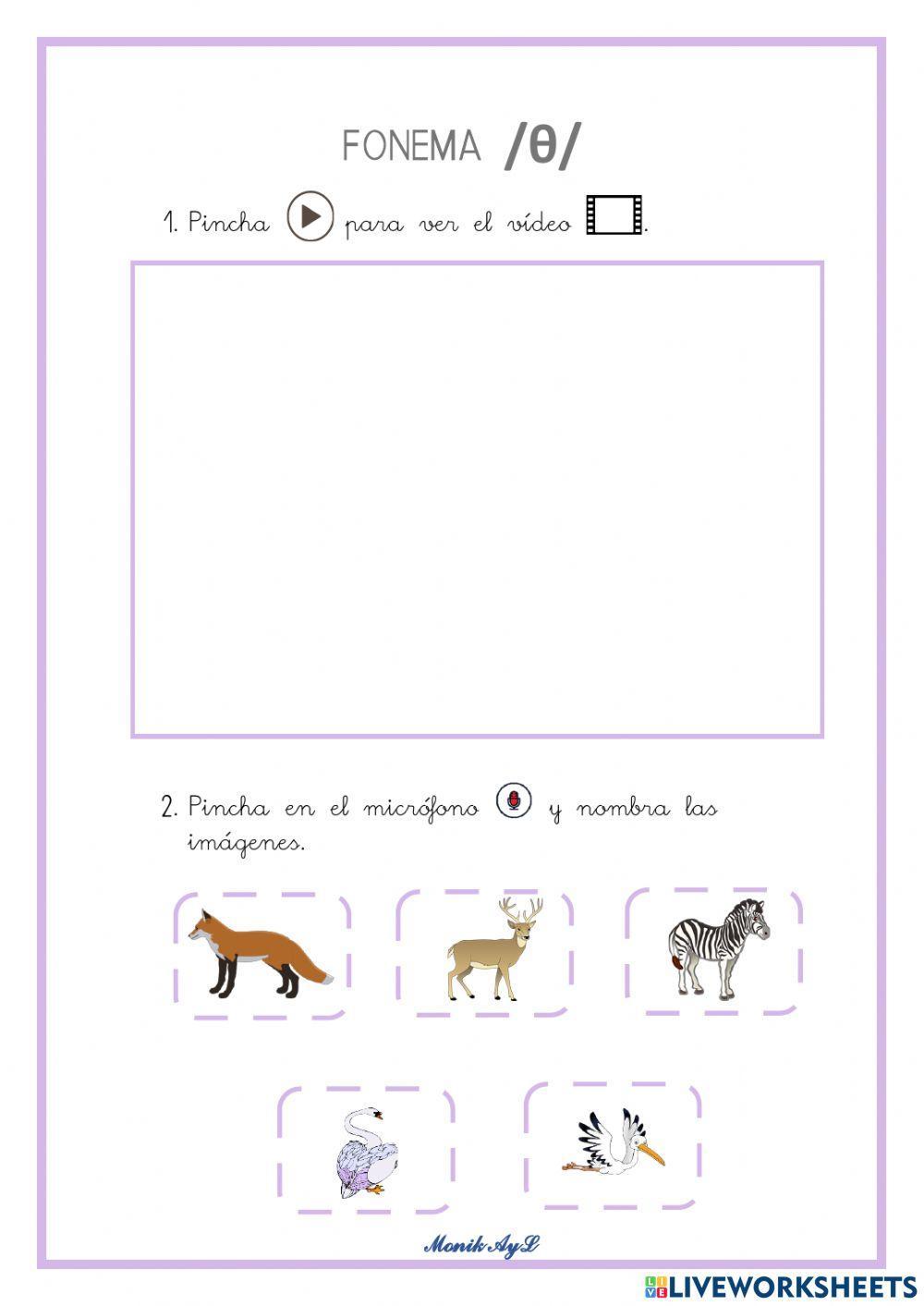 Articulación (za - zo - zu - ce - ci).