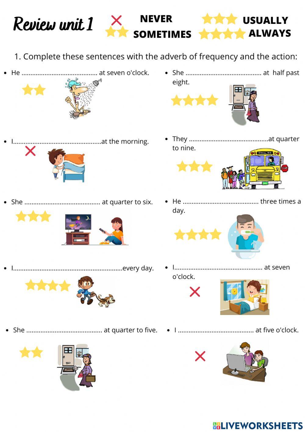 Review routines, weather and hours