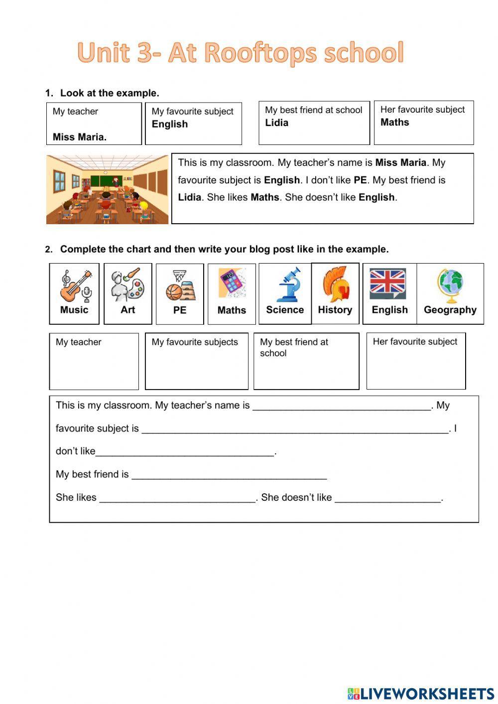 Writing about school