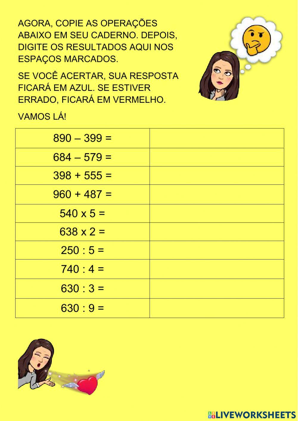 Revisão de Cálculos