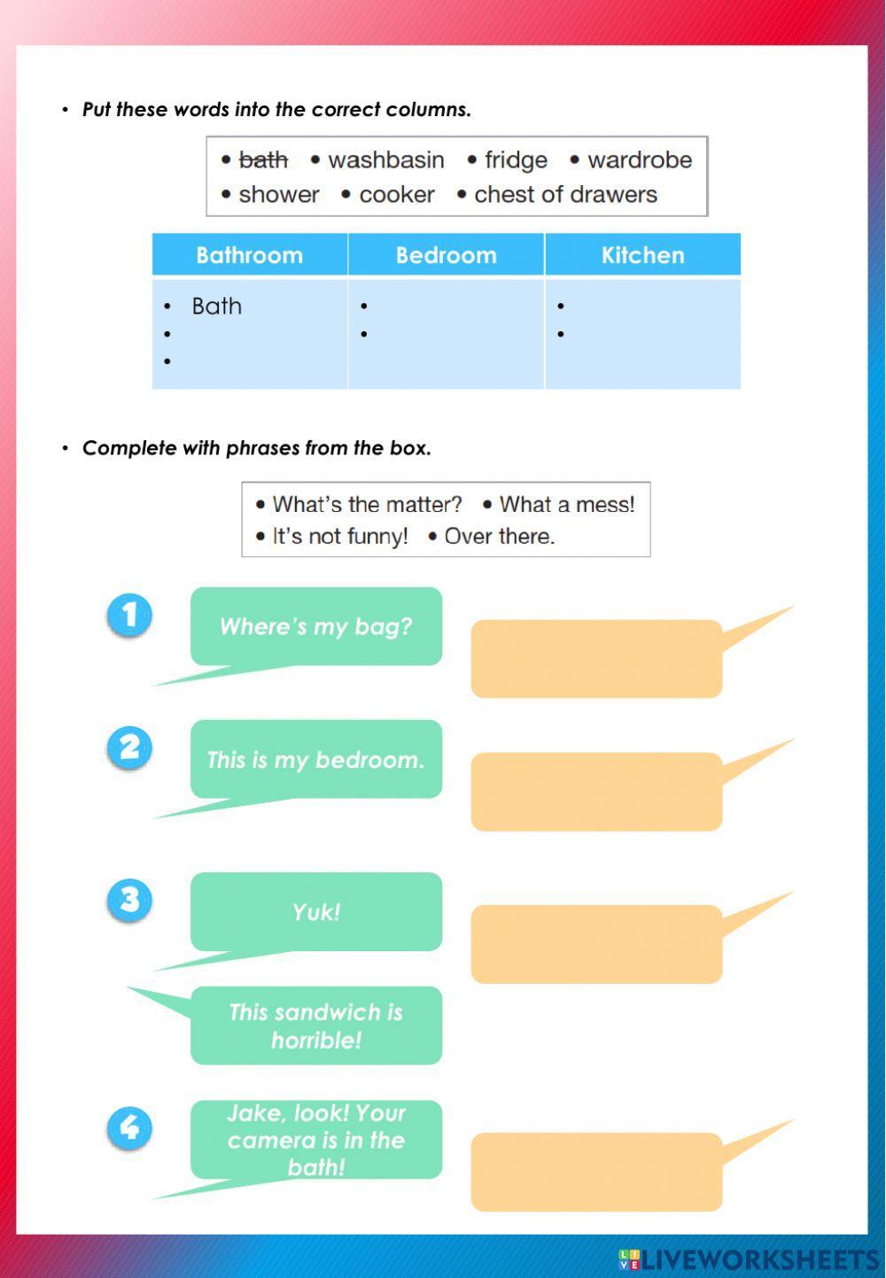 Review: there is-are - some-any - prep of place