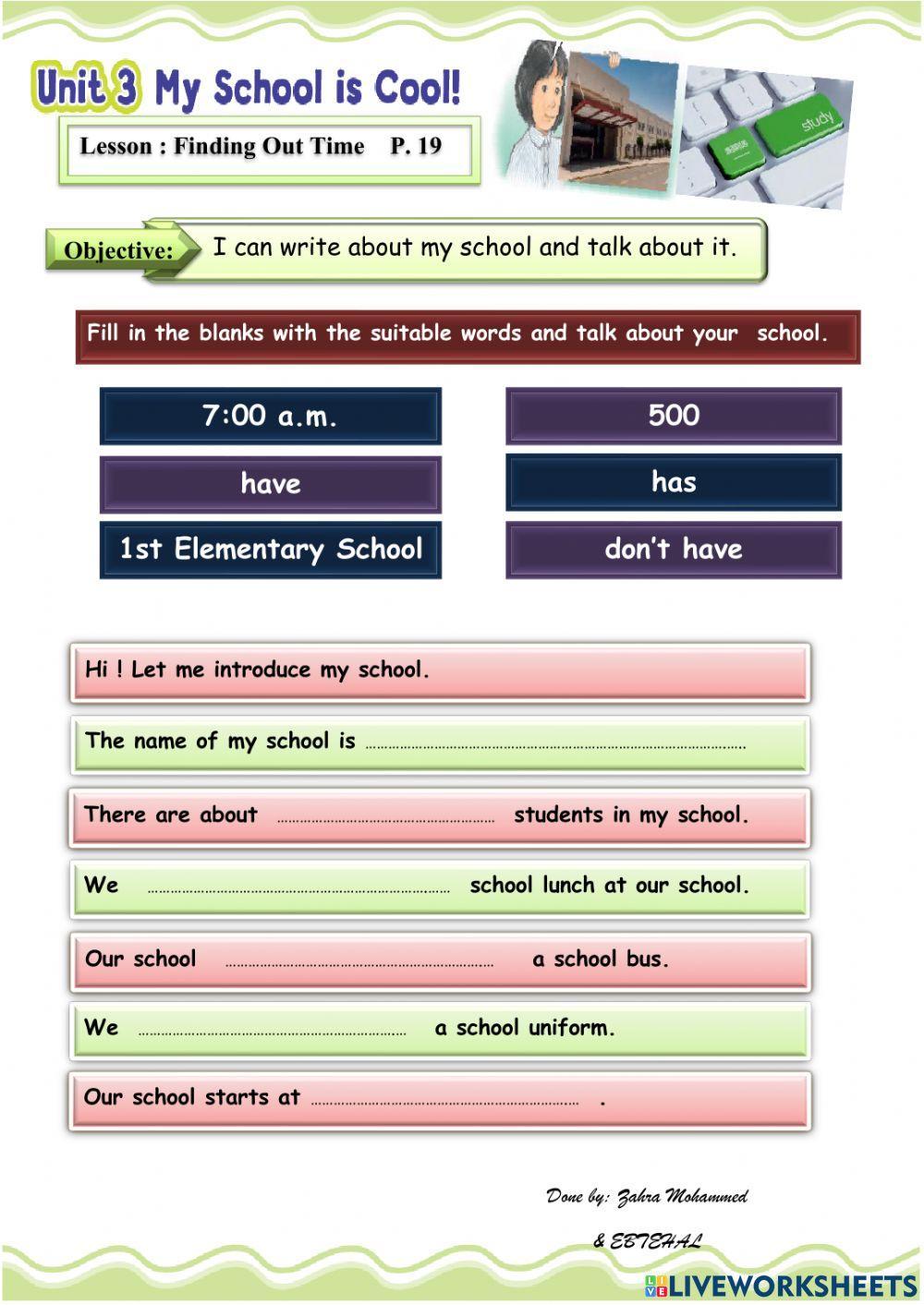 My school My school