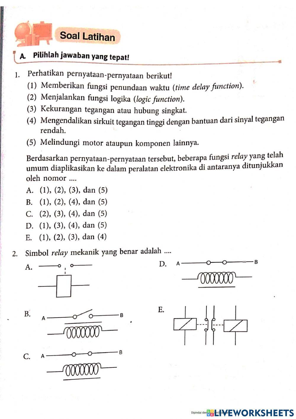 Ulangan harian (pekerjaan elektrkomekanik)