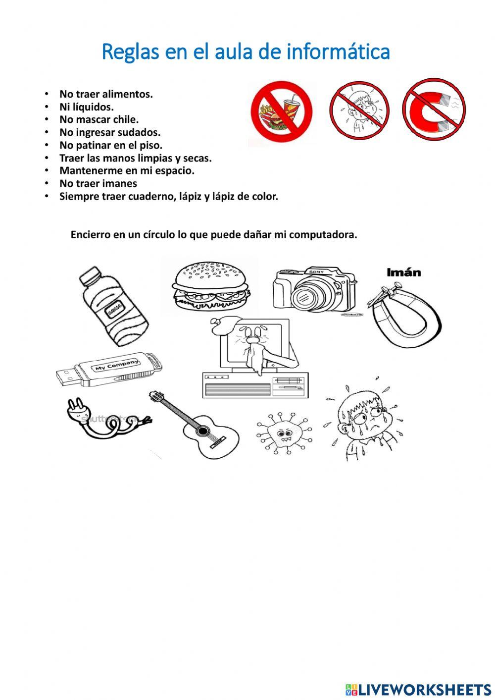 Reglas en el aula de informática