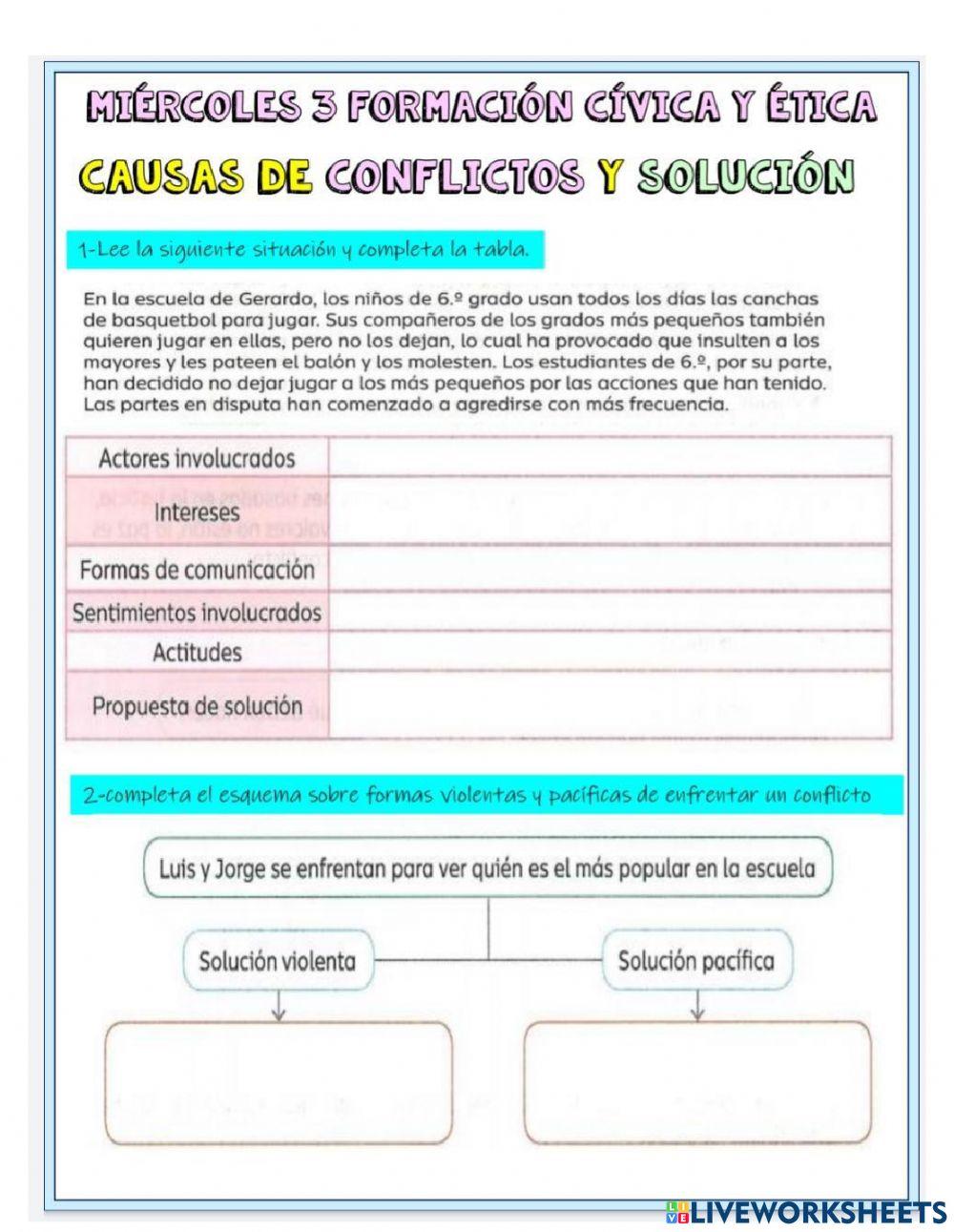 Miércoles 3 marzo formación cívica y ética