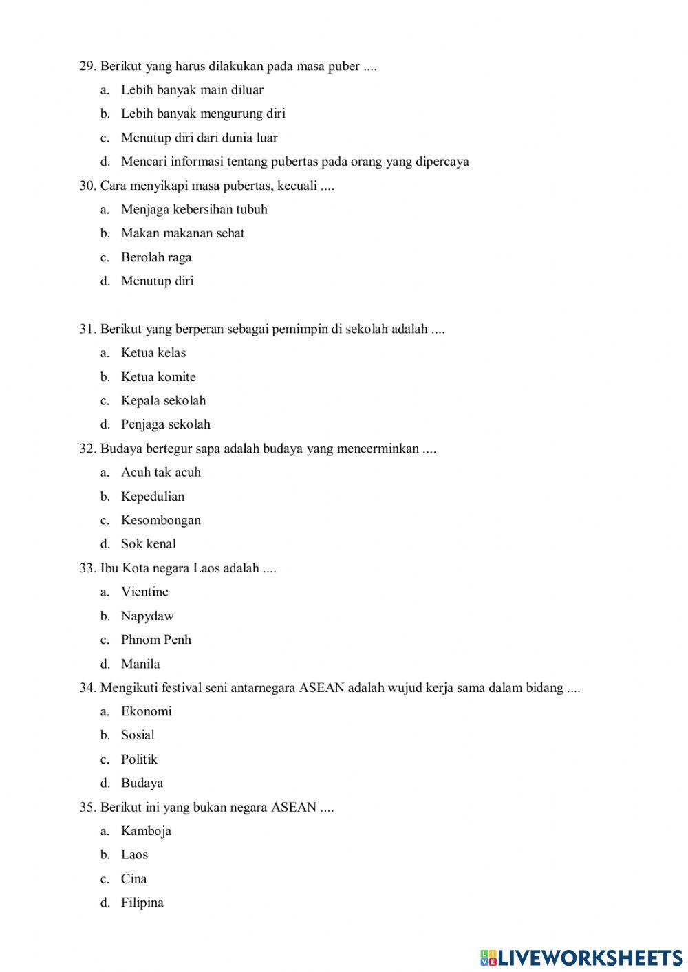 Penilaian harian tema 7