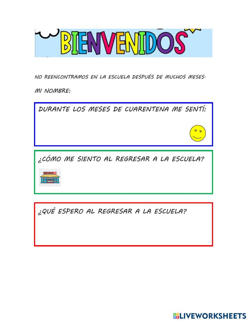 Como me siento al regresar a la escuela