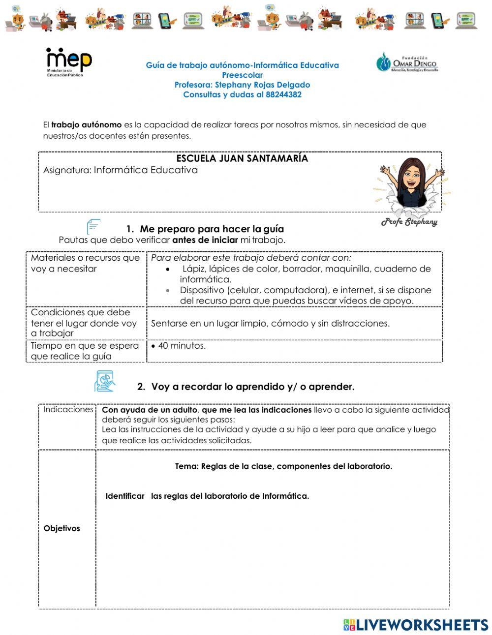 Reglas del LAb. Informática