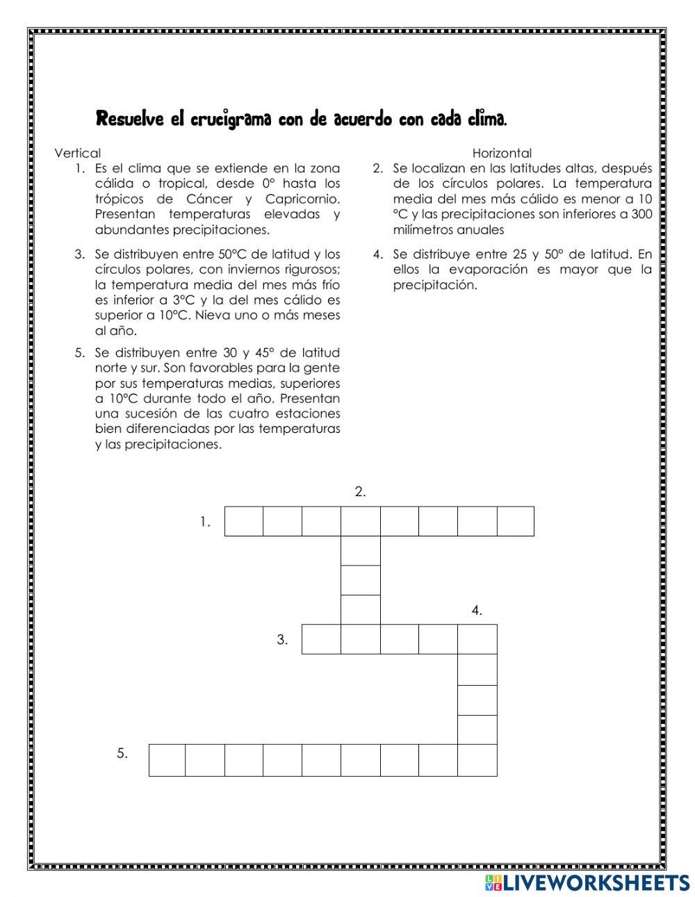Prueba de geografia 5to