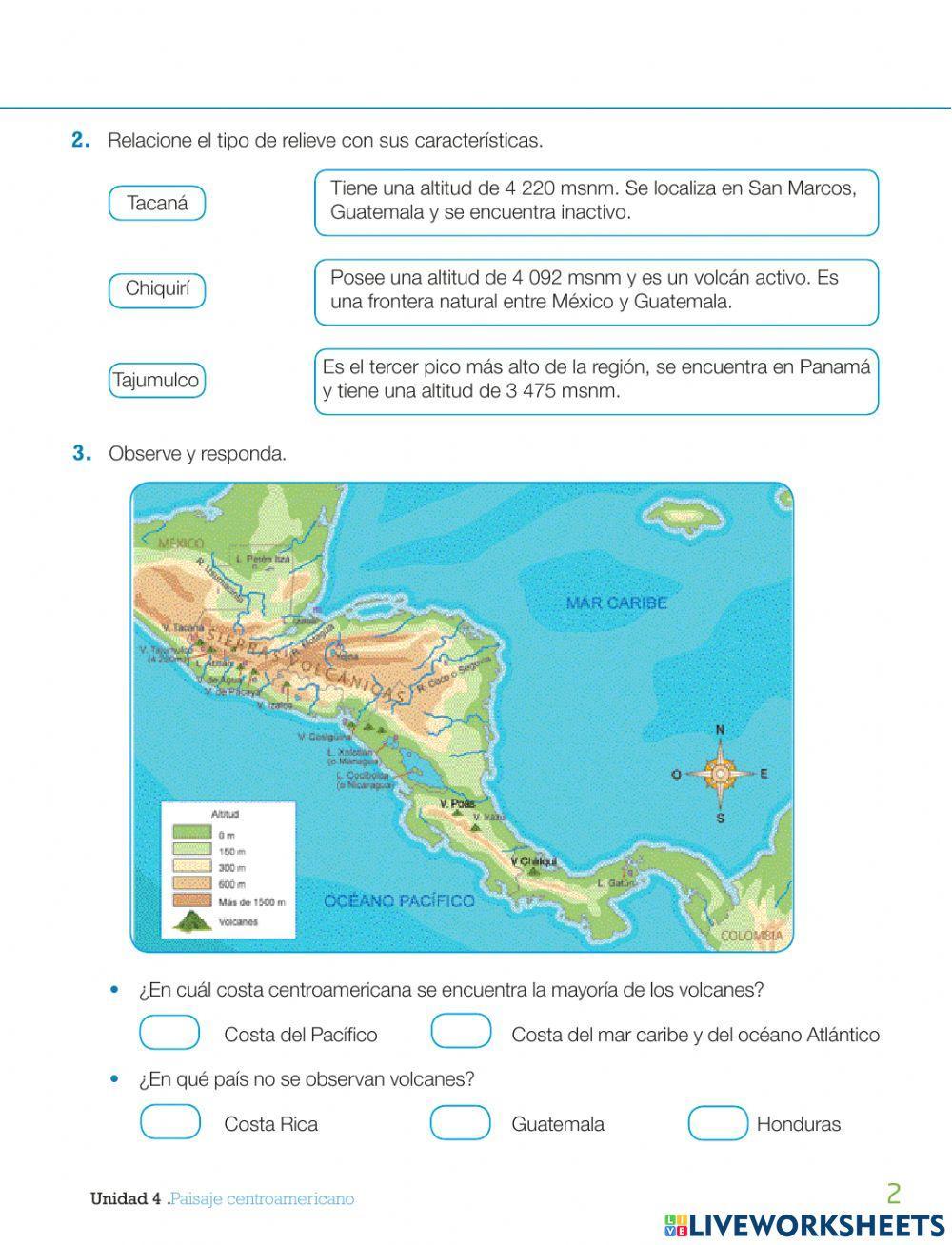 Orografía de Centroamérica. Orografía de Centroamérica.