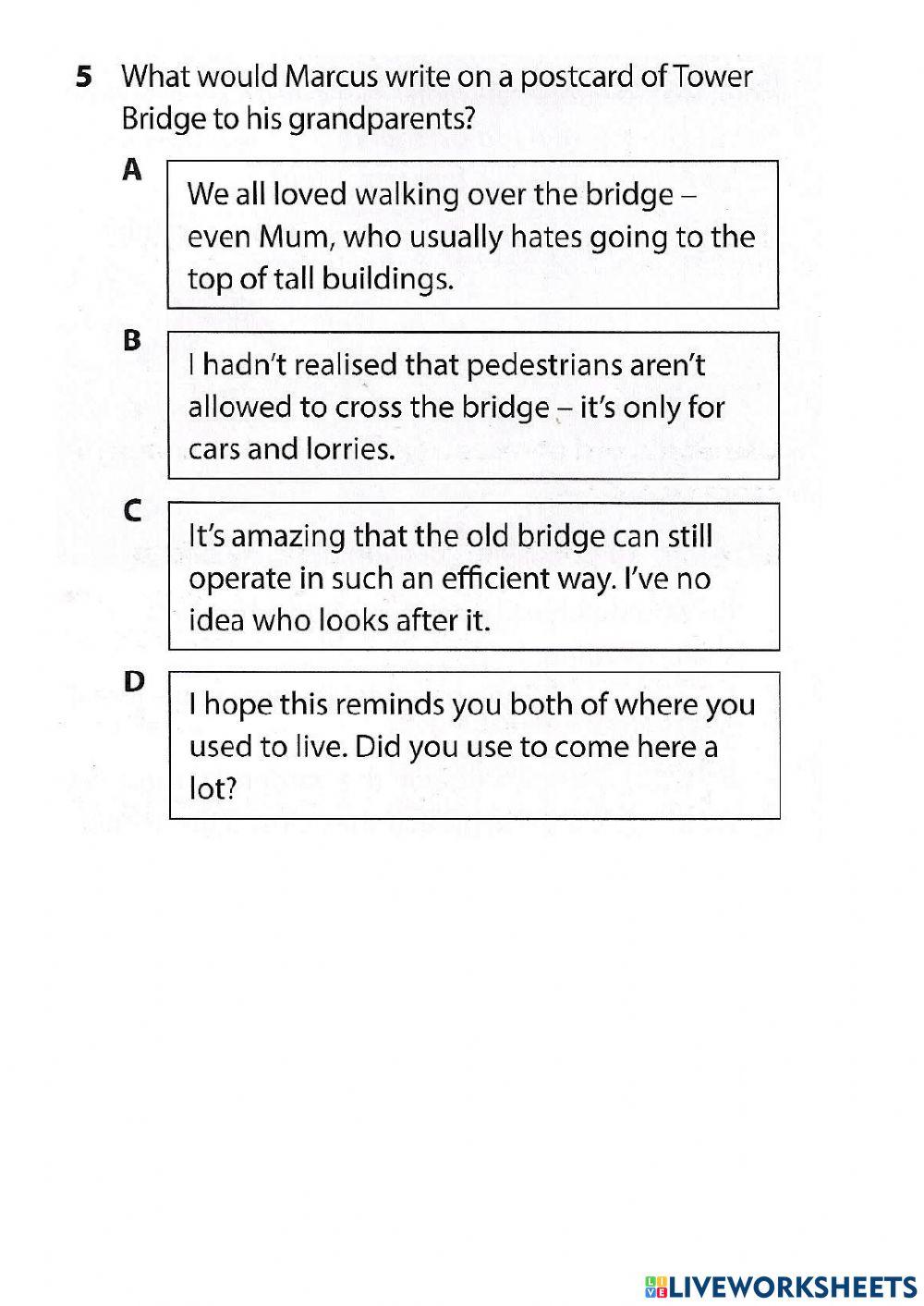 PET - Reading part 3