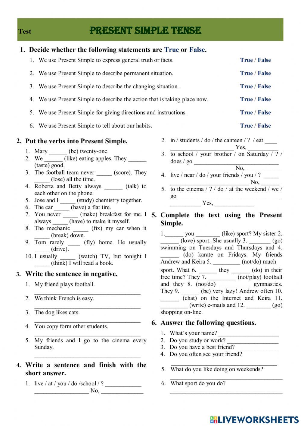 Present Simple Tense