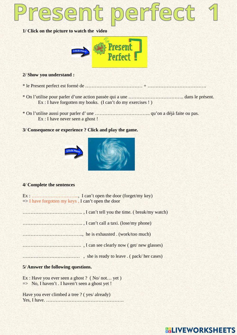 Present perfect 1