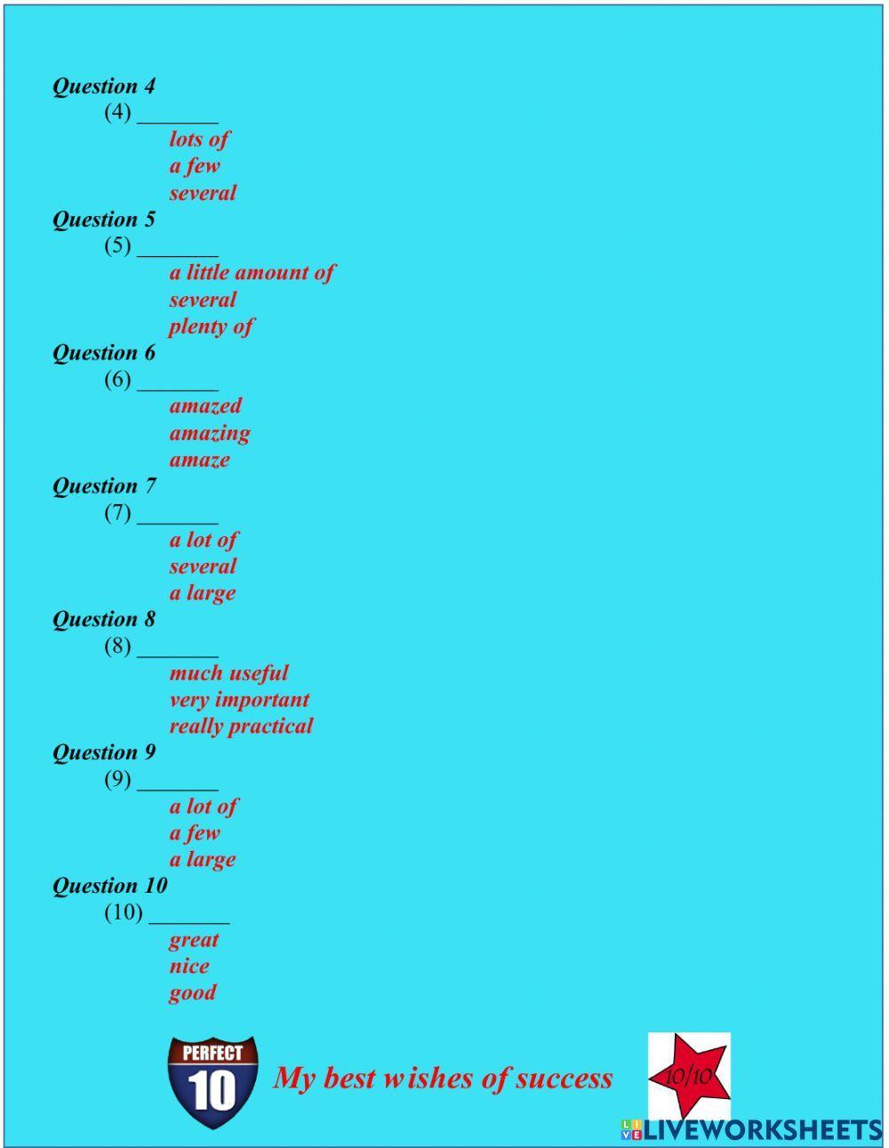 Grade 7 General Term 2 (2020-21) READING SKILLS CHECK 2