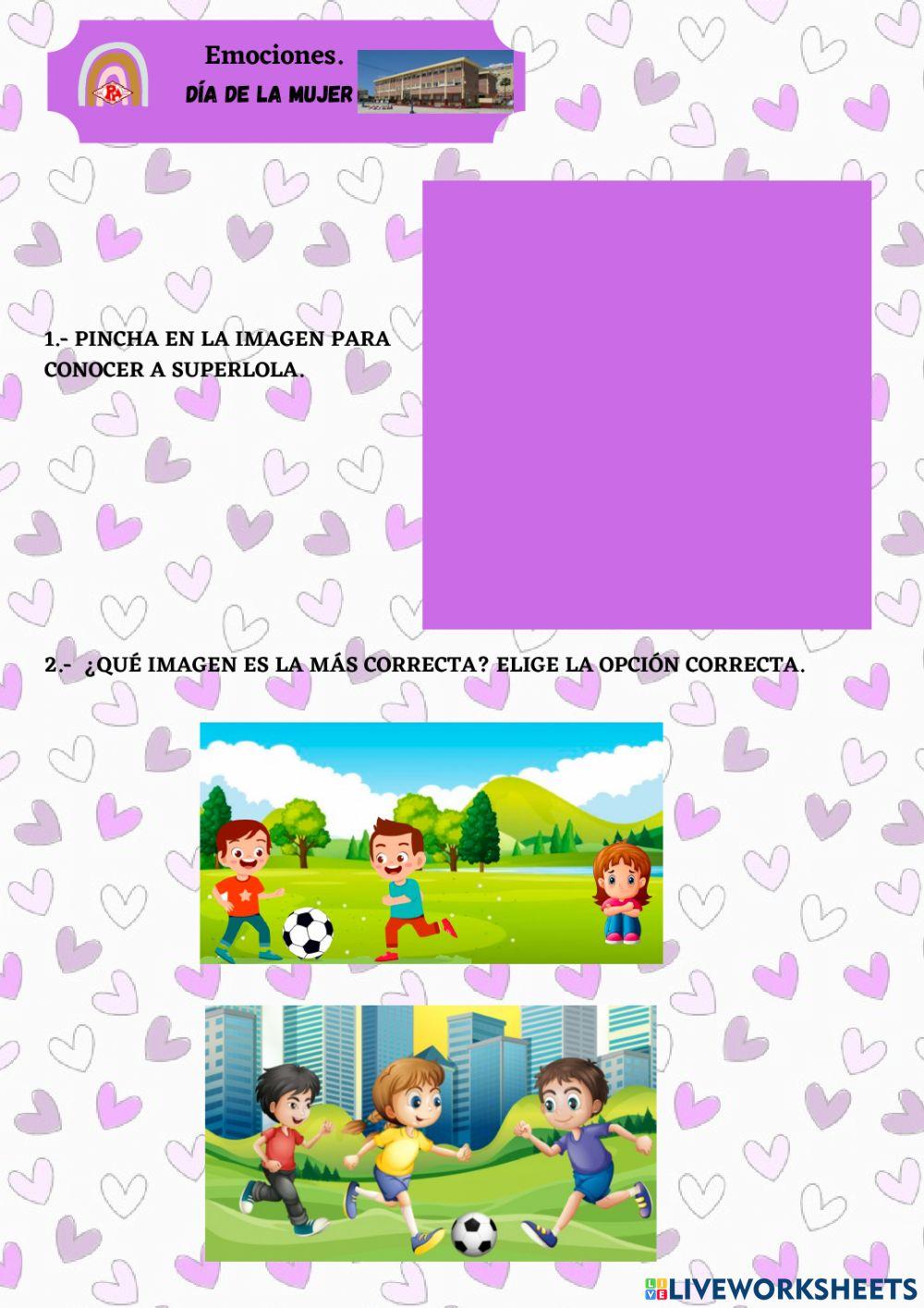 E. Infantil. Emociones. Día de la mujer. E. Infantil. Emociones. Día de la mujer.