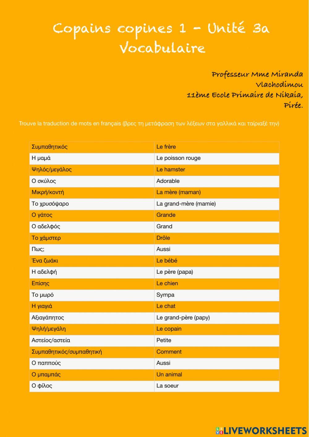 Copains copines 1, Unite 4