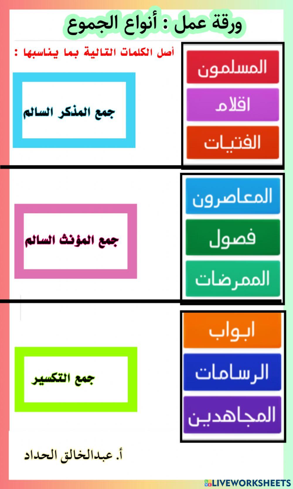 أنواع الجموع