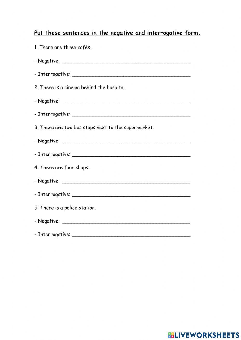 There is - there are: sentences