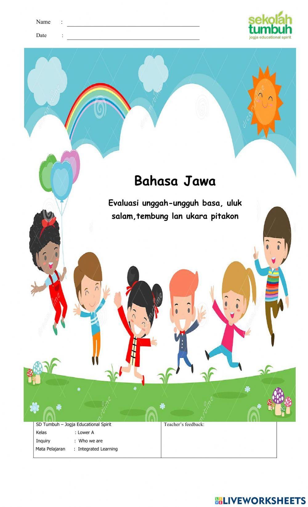 Bahasa Jawa-Evaluasi Ukara pitakon lan Uluk Salam-Essay