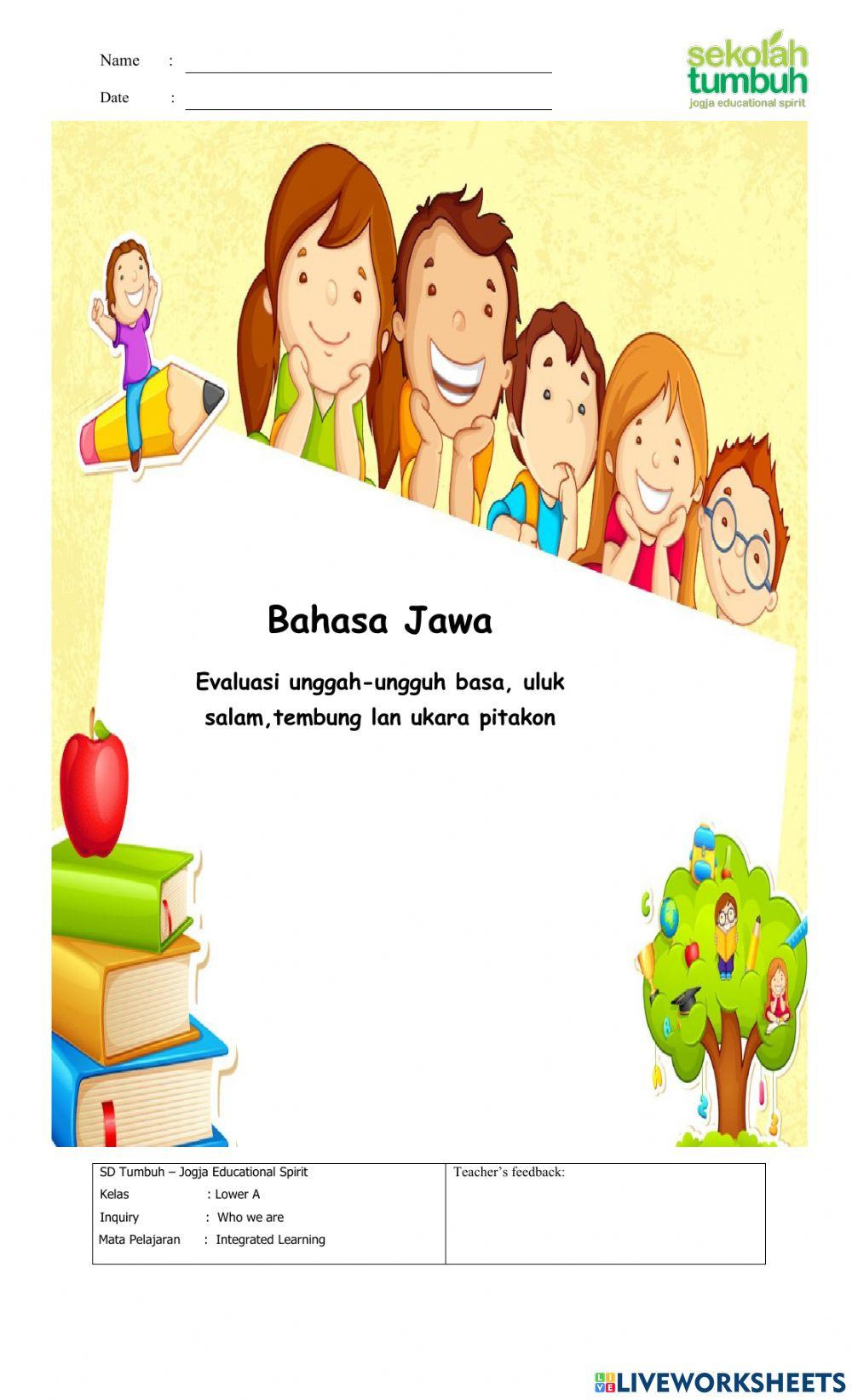 Bahasa Jawa-Evaluasi Ukara pitakon lan Uluk Salam-isian singkat