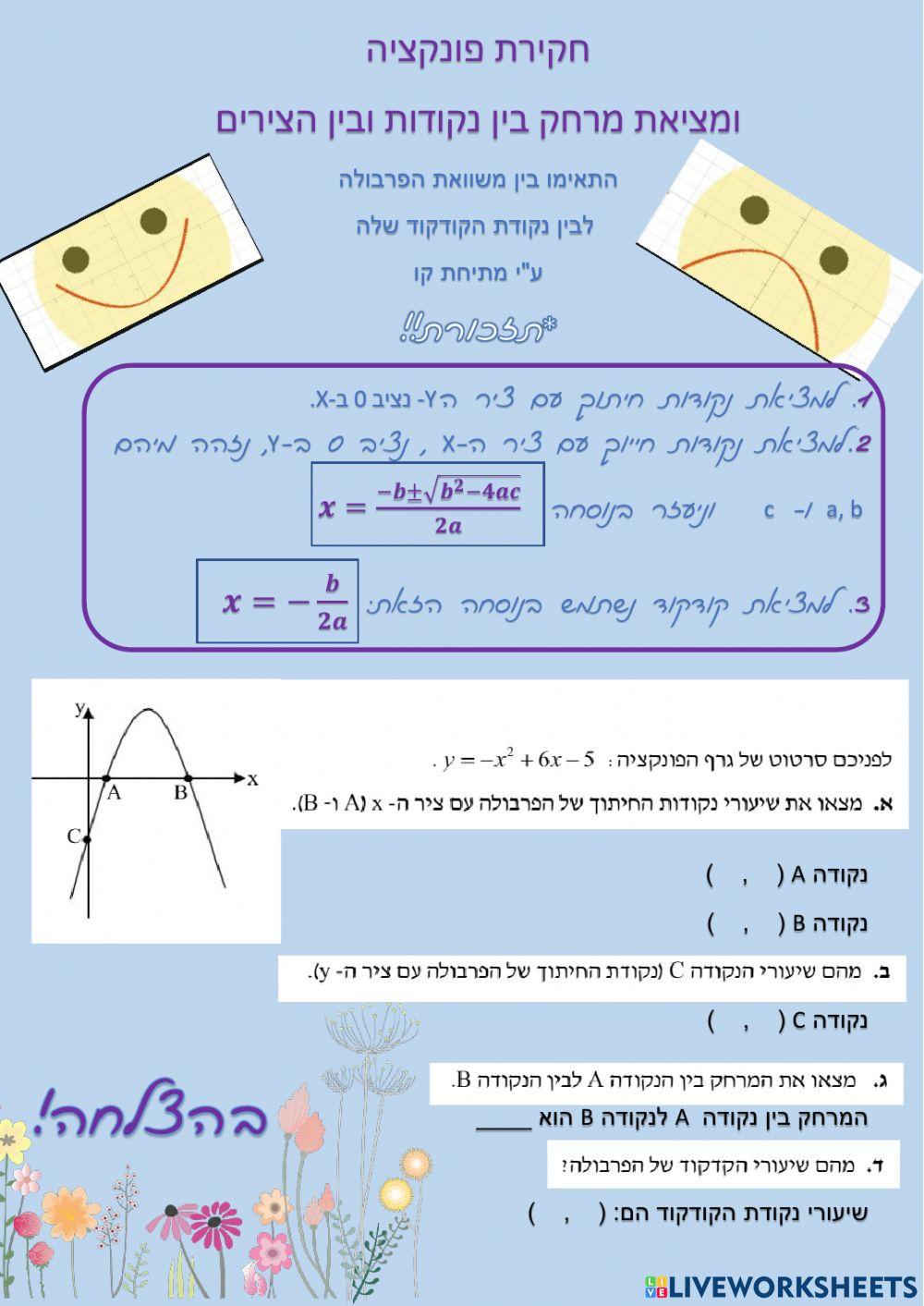 חקירה- משוואה ריבועית