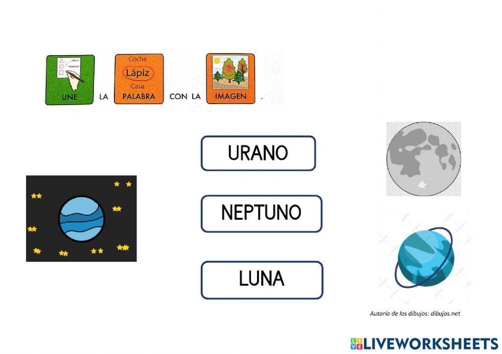 Unir vocabulario del espacio