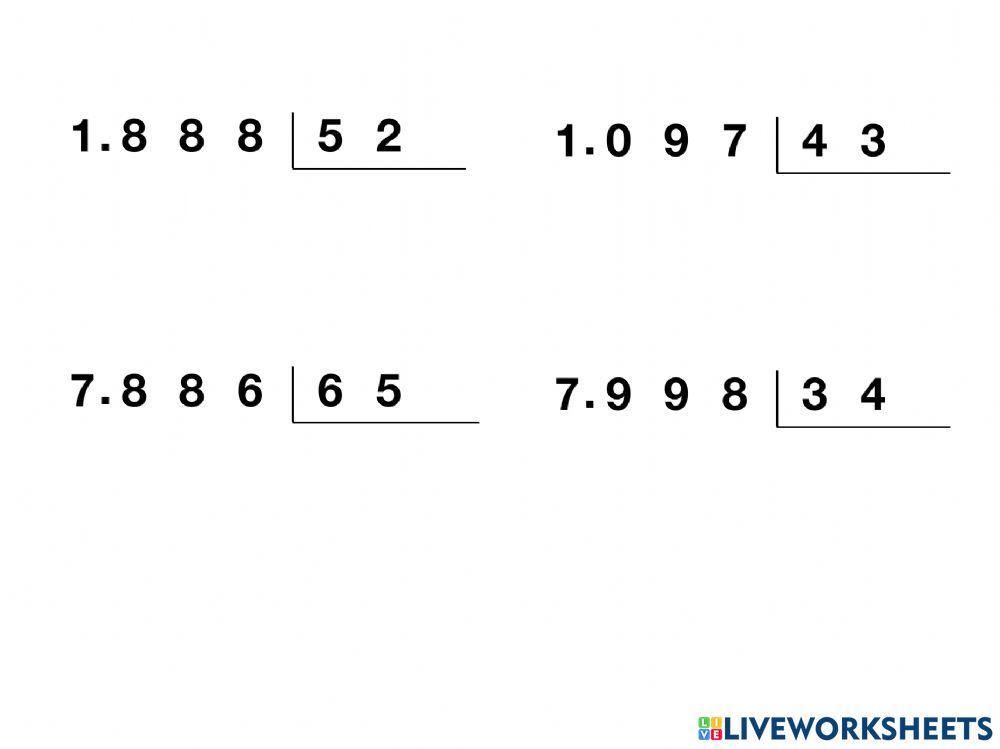 División con divisor de dos cifras. Nivel 2