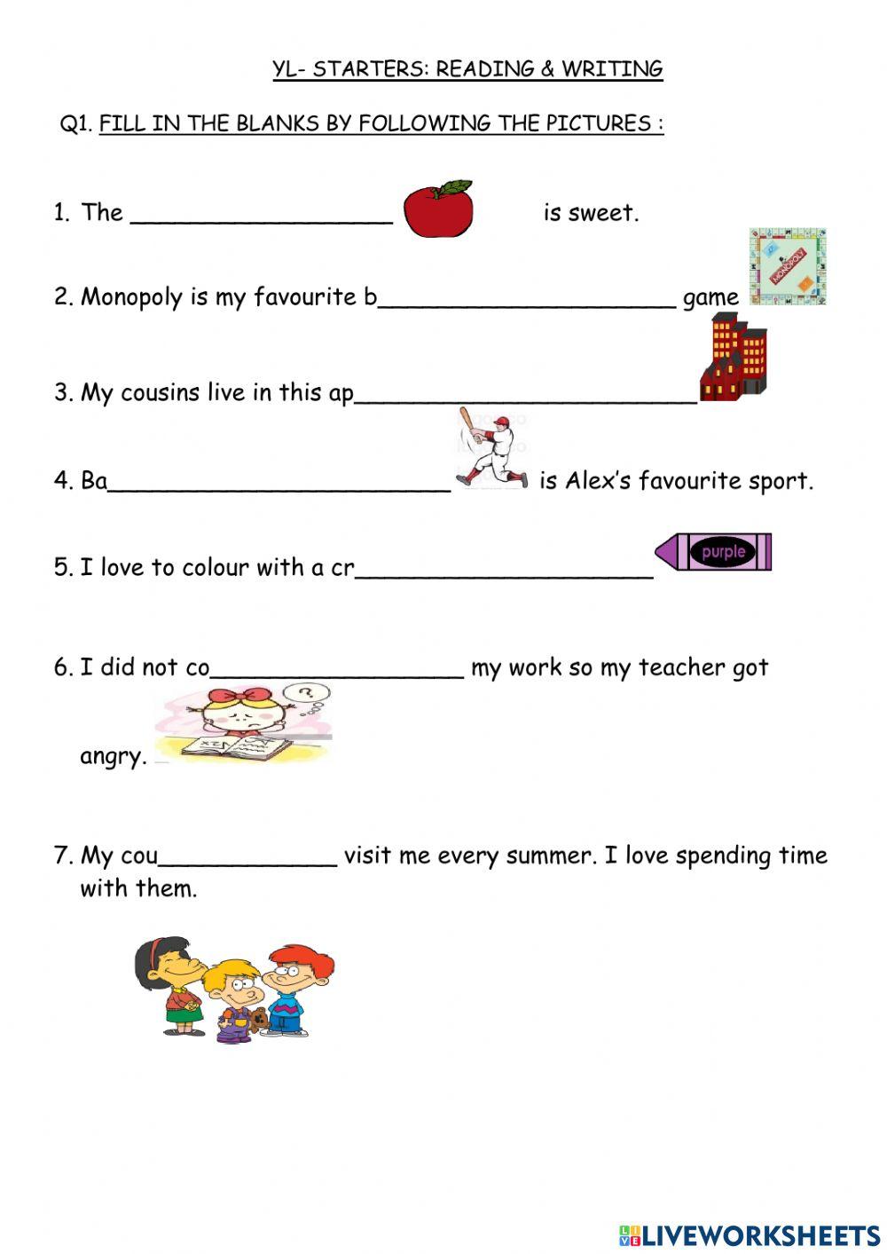 YL-Reading - Writing