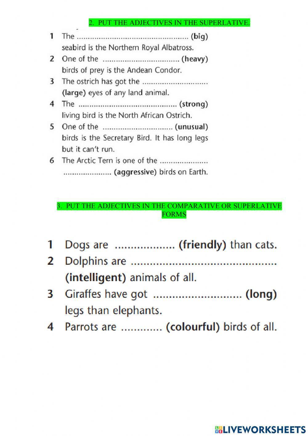 Comperative-superlative adjectives