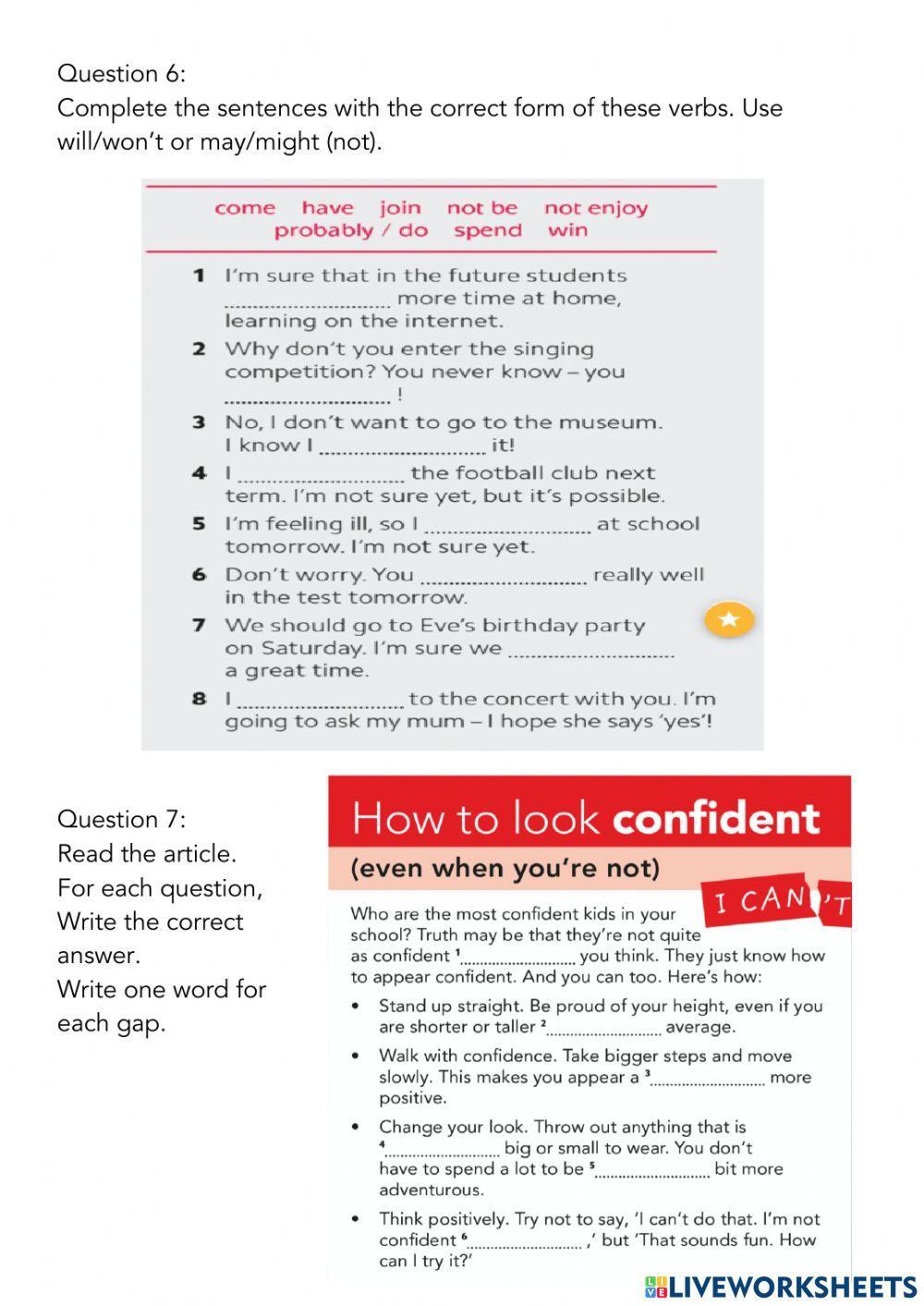 A2+ online class exam term 2